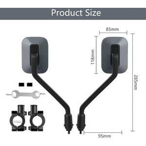 Achteruitkijkspiegel voor E-Bike Universeel / fietsspiegel / bicycle mirror 2