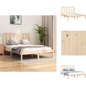 vidaXL Houten Bedframe - Tijdloos - Meubels - 165.5 x 205.5 x 100 cm - Massief Grenenhout - Bed