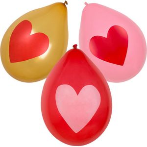 Boland - 6 Latex ballonnen Liefde - Multi - Knoopballon