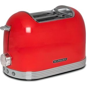 Schneider Retro Broodrooster 2 sleuven - SCTO2R - Red