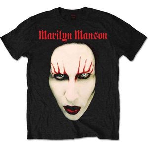 Marilyn Manson - Red Lips Heren T-shirt - XL - Zwart