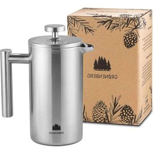 French Press rvs 06 L (3 kopjes) - dubbelwandig - incl. reservefilters - handleiding - thermo - Coffee Press
