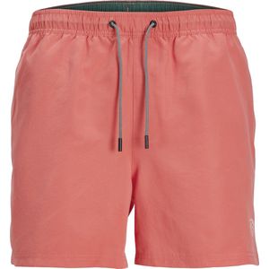 JACK & JONES Fiji Swim Solid regular fit - heren zwembroek - koraal oranje-roze - Maat: XS