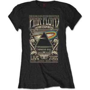 Pink Floyd - Carnegie Hall Poster Dames T-shirt - S - Zwart