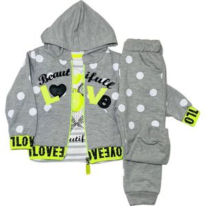 Baby kledingset 3 delig Joggingbroek, hoodie en t-shirt lange mouw. Beautiful