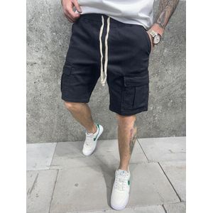 Mannen Stretch Korte Jeans Fashion Casual Slim Fit Hoge Kwaliteit Elastische Denim Shorts Mannelijke Gat Out Korte Jeans - W30