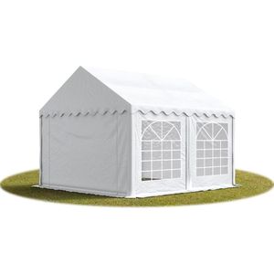 Partytent feesttent 4x5 m tuinpaviljoen -tent PVC 700 N in wit waterdicht