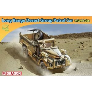 1:72 Dragon 7439 Long Range Desert Group Chevrolet 30 cwt Patrol Car w/Lewis Gun Plastic Modelbouwpakket