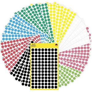 Avery-Zweckform 59994 Etiketten Ø 8 mm Papier Rood, Groen, Geel, Zwart, Blauw, Wit, Neonrood, Neon-groen 1 set(s) Etike