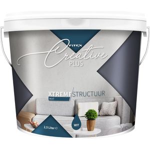 Fitex Creative+ Xtreme Structuur Wit - 10 liter wit- Structuurverf - Dekkend - Binnen en buiten - Mat -
