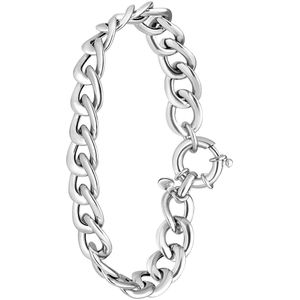 Lucardi Dames Armband gourmet - Echt Zilver - Armband - Cadeau - Moederdag - 21 cm - Zilverkleurig