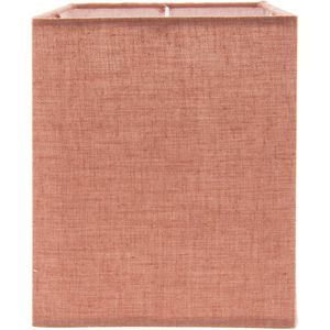 Clayre & Eef Lampenkap 14x14x18 cm Rood Textiel Vierkant Stoffen Lampenkap