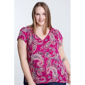 Paprika Blouse in viscose met kasjmierprint