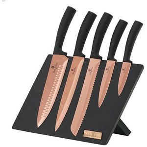 Berlinger Haus messenset met magnetische standaard - 6 stuks - Rose Gold