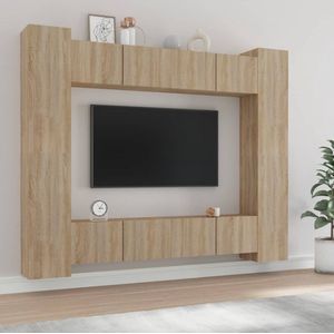 The Living Store Televisiemeubelset Sonoma Eiken - 80x30x30cm / 30.5x30x90cm (BxDxH)