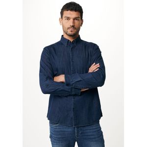 Mexx Long Sleeve Denim Shirt - Mannen - Dark Rinsed - Maat Xxl