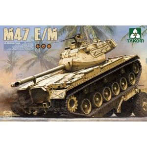 1:35 Takom 2072 US Medium Tank M47 Patton E/M - 2in1 Plastic Modelbouwpakket