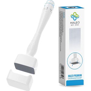 Haleo® Dermastamp - Derma Stamp - Dermarolling - Dermapen - Beter dan Derma Roller - 140 naalden - Verstelbaar van 0,3MM tot 3MM - Huid - Haargroei - Baardgroei - Dermastamp - Minoxidil