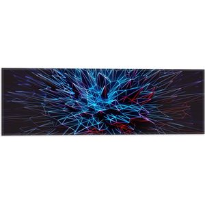 WallClassics - Vlag - Abstracte Lichtgevende Lijnen - 60x20 cm Foto op Polyester Vlag