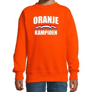 Oranje fan sweater voor kinderen - oranje kampioen - Holland / Nederland supporter - EK/ WK trui / outfit 130/140 (9-10 jaar)