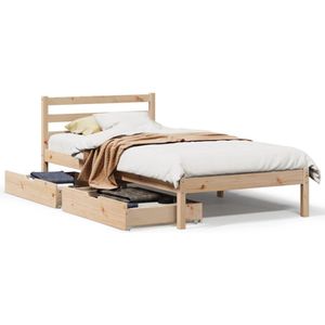 vidaXL - Bedframe - zonder - matras - massief - grenenhout - 100x200 - cm