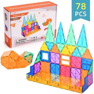 Magnetic Tiles - Set van 78 - Magnetisch speelgoed -