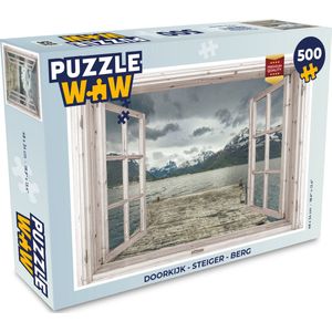 Puzzel Doorkijk - Steiger - Berg - Legpuzzel - Puzzel 500 stukjes