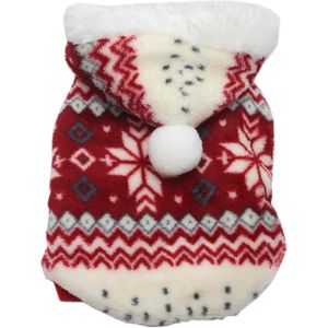 Hondenkleding Warm Kerstmis hond trui hoodie rood S