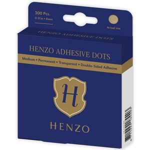 Fotoplakkers - Henzo - Adhesive dots 8 mm - 300 stuks - Zelfklevend permanent - Transparant