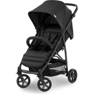 Buggy RAPID 4 - Belastbaar tot 25 kg - Snel inklapbaar - Compact - In hoogte verstelbaar - Ligstand vanaf geboorte - Grote boodschappenmand - Zwart - Multifunctioneel - Duurzaam Kinderwagen