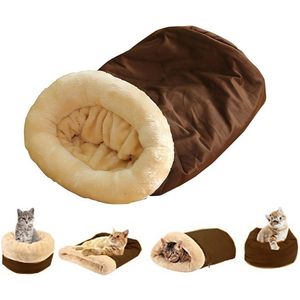 ZERO 90® Slaapplek voor katten | kat slaapzak, slaaphol en kattenkussen | kattenbed - slaapmand - katten mand - Geschikt voor grote en kleine katten - 4 in 1