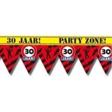 30 jaar party tape/markeerlint waarschuwing 12 meter - Verjaardag afzetlinten/markeerlinten feestartikelen