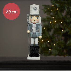 Notenkraker blauw grijs met dirigeerstok - 25CM