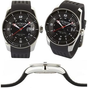 Locman - heren horloge - Aviatore - 0543V01-00BKSIK - uitverkoop Juwelier Verlinden St. Hubert – van €435,= voor €369,=