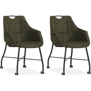 MX Sofa Eetkamerstoel Promise - Moss (set van 2 stoelen)