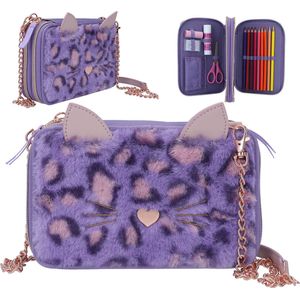 Depesche - TOPModel 2-vaks etui met ketting - LILAC LEO LOVE