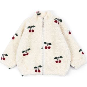 Konges Sløjd Jody Teddy Jacket/Jas met fleece - Cherry - Maat 12 mnd