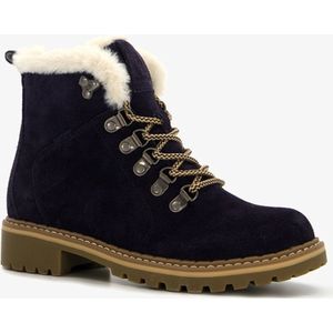 Hush Puppies suède dames veterboots blauw - Maat 41 - Echt leer