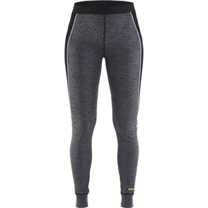 Blaklader Dames lange onderbroek, 100% Merino WARM 7201-1732 - Medium Grijs/Zwart - XS