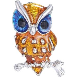 Fako Bijoux® - Broche - Uil - 20x32mm - Goudkleurig