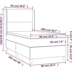 vidaXL-Boxspring-met-matras-stof-donkerbruin-90x200-cm