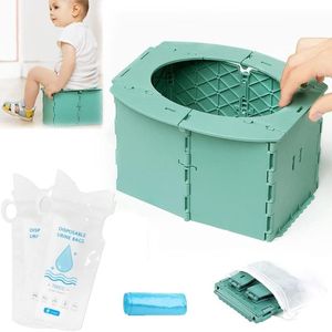 Opvouwbaar Kindertoilet met Urinezakjes voor Noodgevallen - Draagbaar en Geschikt voor Kinderen van 1-3 Jaar