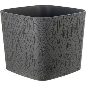 Bloempot Vierkant Antraciet L 38 x B 38 x H 32 cm – Elezza Leafmood – Voor binnen en buiten