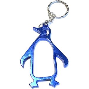 Sleutelhanger Pinguin - Pinguïn Blauw - Flesopener van metaal