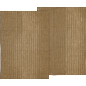 Södahl organic Line Theedoek 50 x 70 cm 2 stuks Warm Taupe
