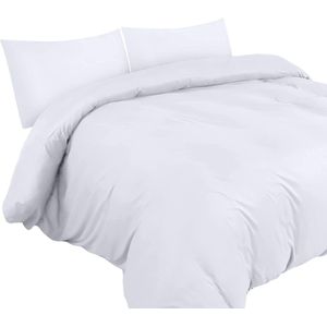 Utopia Bedding Dekbedovertrek Set - Zachte Microvezel Dekbedovertrek 200x200cm met Kussenslopen 50x75cm - Beddengoed Dekbedovertrek Set - Wit