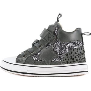 Sneakers | Meisjes | silver grey | Leer | Shoesme | Maat 24