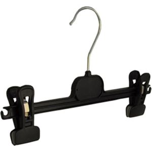 De Kledinghanger Gigant - Knijperhanger - Kinderen - PG30 - 30 Stuks - Kunststof - Zwart - Verschuifbare Anti-slip knijpers - 30 cm - Rokhanger - Broekhanger - Pantalonhanger - Kinderhanger - PG-Serie (PG30_00/30)