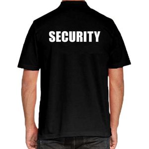 Security poloshirt zwart voor heren - beveiliger polo t-shirt M