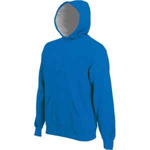 Kariban Heren Zware Contrasterende Hooded Sweatshirt / Hoodie (Koningsblauw)